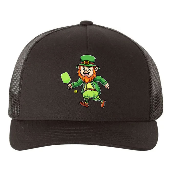 Pickleball Leprechaun St Patrick's Day Pickleball Player Yupoong Adult 5-Panel Trucker Hat