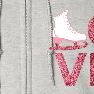 Pink Love Skating Dress Ice Skating Shoes Full Zip Hoodie