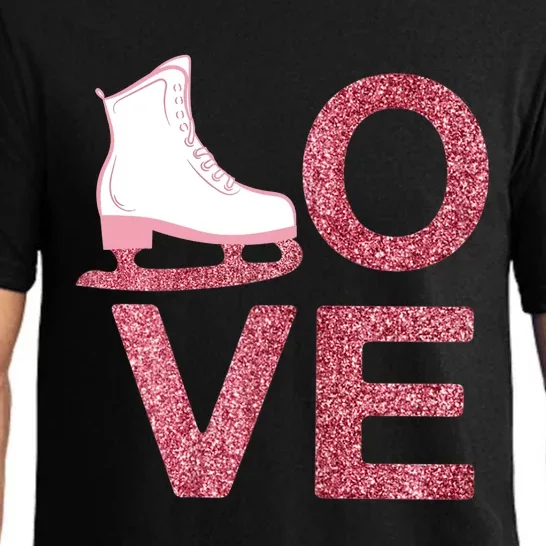 Pink Love Skating Dress Ice Skating Shoes Pajama Set