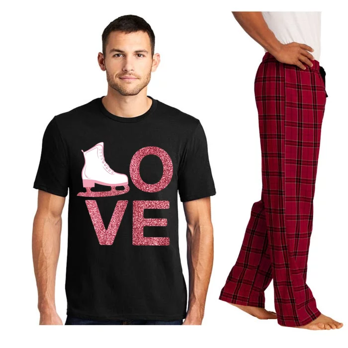 Pink Love Skating Dress Ice Skating Shoes Pajama Set