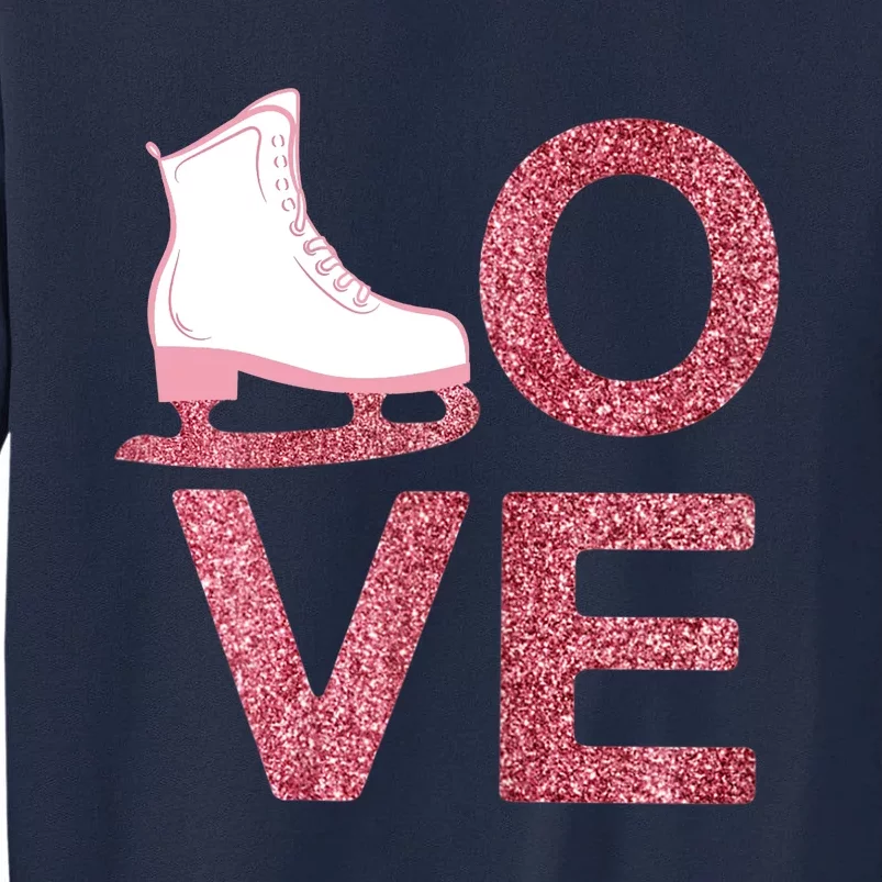 Pink Love Skating Dress Ice Skating Shoes Tall Sweatshirt