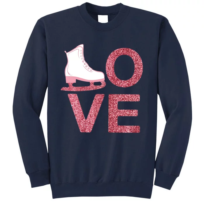 Pink Love Skating Dress Ice Skating Shoes Tall Sweatshirt