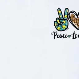 Peace Love Softball For Teen Girl Cute Leopard Softball Softstyle Adult Sport Polo