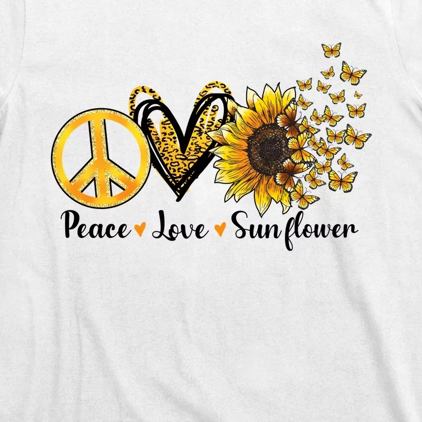 Peace Love Sunflower Sublimation T-Shirt