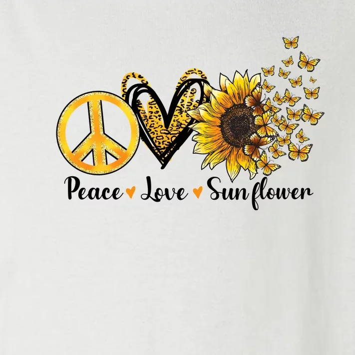 Peace Love Sunflower Sublimation Toddler Long Sleeve Shirt