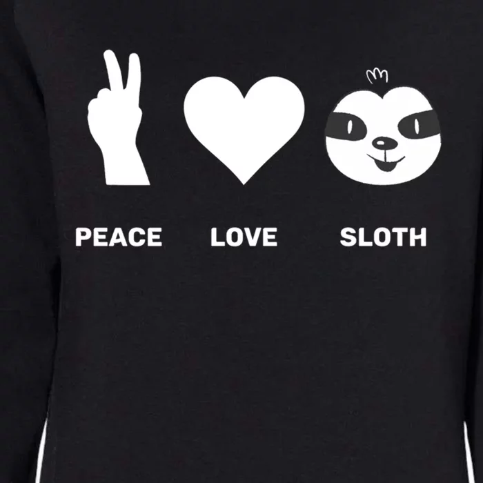 Peace Love Sloth Lover Lazy Animals Great Gift Womens California Wash Sweatshirt