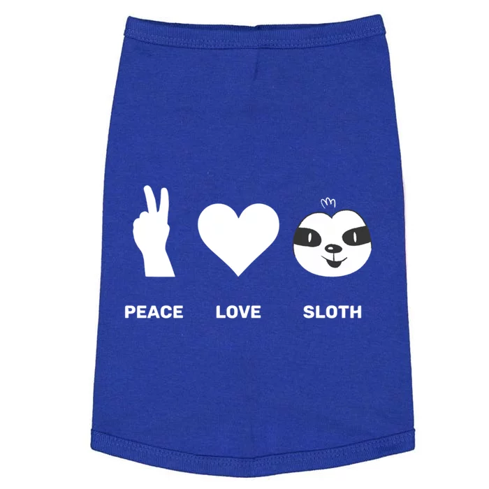 Peace Love Sloth Lover Lazy Animals Great Gift Doggie Tank