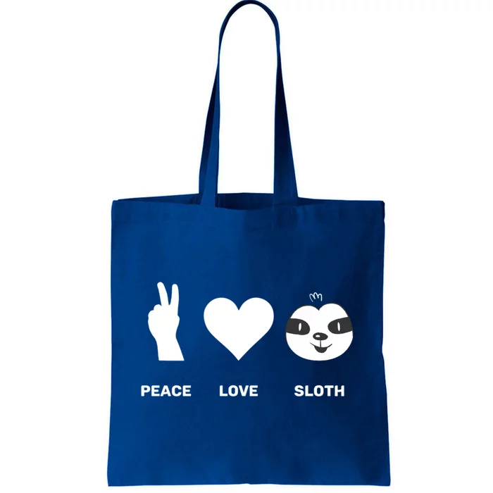 Peace Love Sloth Lover Lazy Animals Great Gift Tote Bag