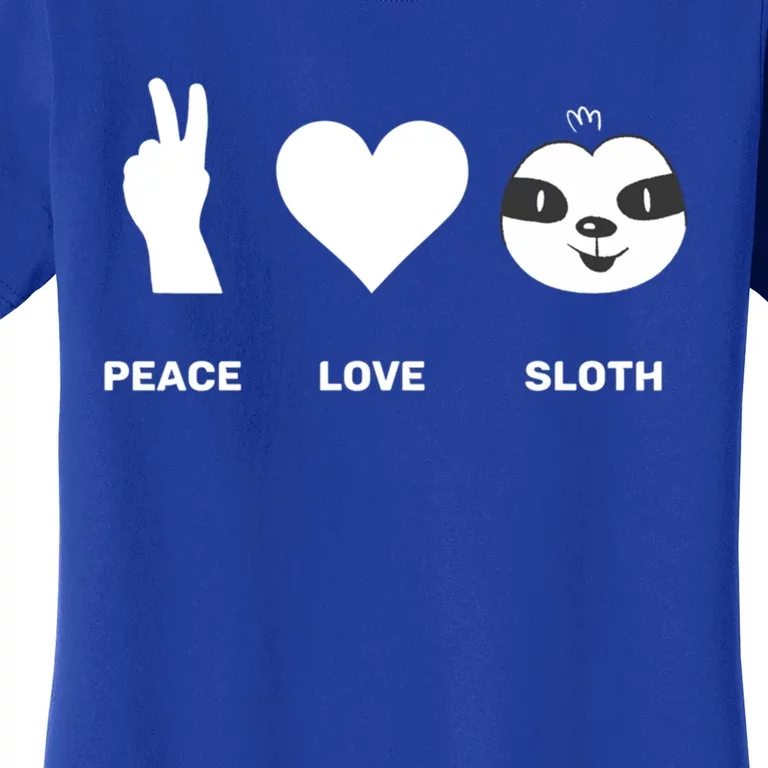 Peace Love Sloth Lover Lazy Animals Great Gift Women's T-Shirt