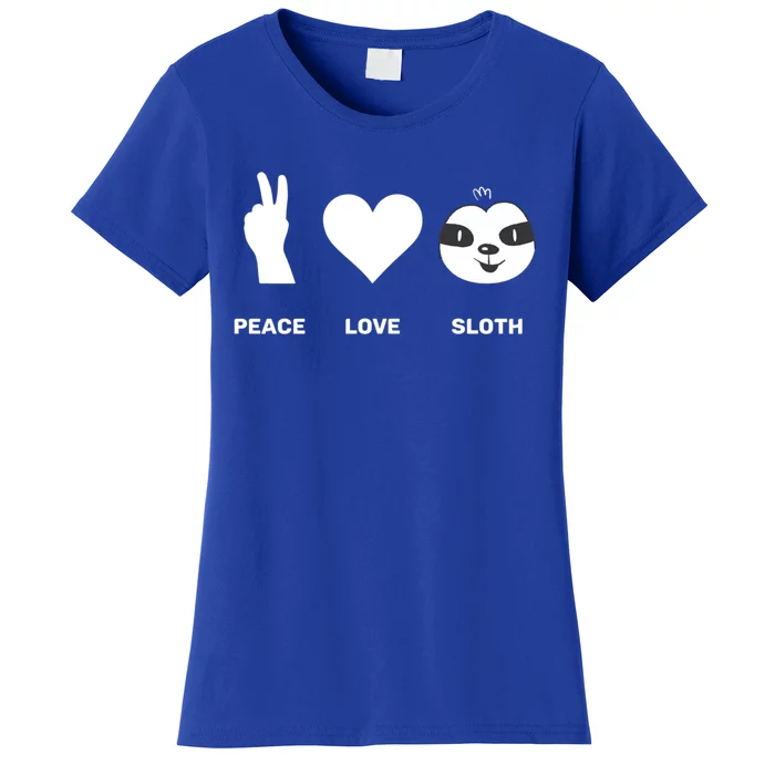 Peace Love Sloth Lover Lazy Animals Great Gift Women's T-Shirt