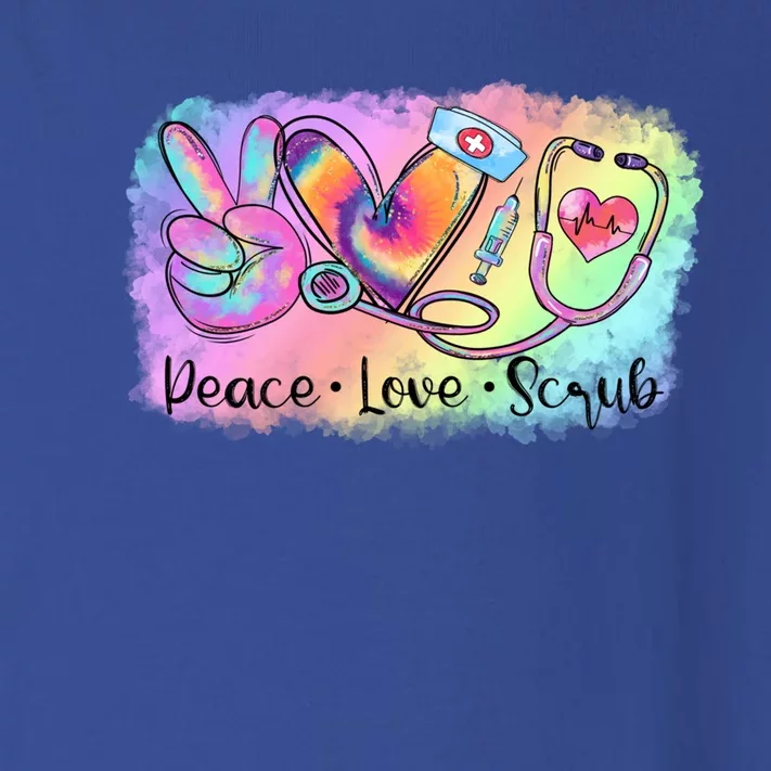 Peace Love Scrub Life Nurse Nursing Tie Dye Stethoscope Meaningful Gift Toddler Long Sleeve Shirt