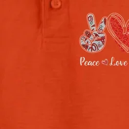 Peace Love Stethoscope Nurse Symbol Funny Nursing Funny Gift Dry Zone Grid Performance Polo