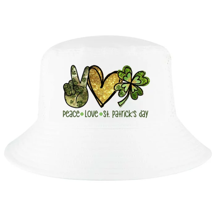 Peace Love St Patrick's Day Festive Cool Comfort Performance Bucket Hat