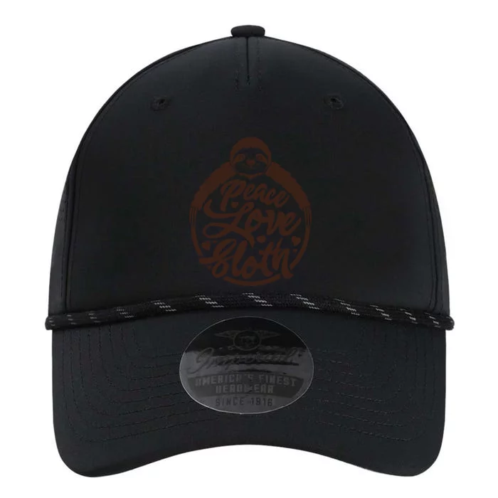 Peace Love Sloth Lover Funny Sloth Face Funny Gift Performance The Dyno Cap