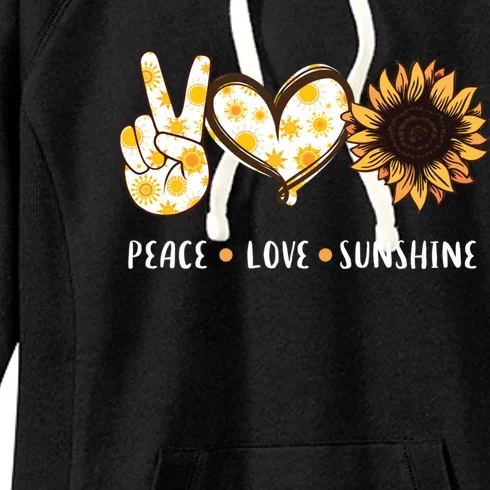 Peace Love Sunshine Sunflower Hippie Gift Gift Women's Fleece Hoodie