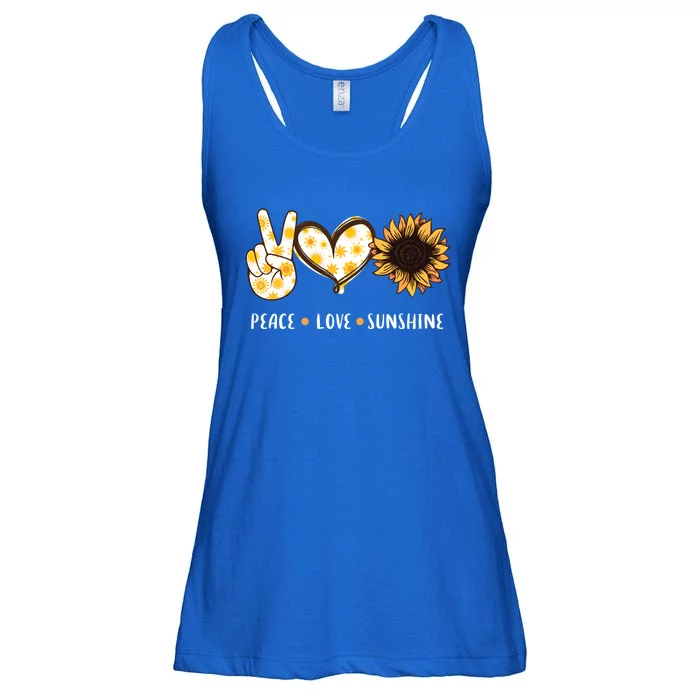 Peace Love Sunshine Sunflower Hippie Gift Gift Ladies Essential Flowy Tank