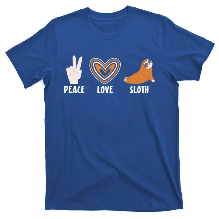 Peace Love Sloth Sloths Lover Gift T-Shirt