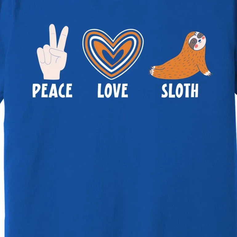 Peace Love Sloth Sloths Lover Gift Premium T-Shirt