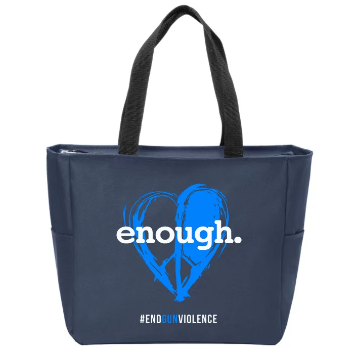 Peace & Love Symbol, Anti Gun Zip Tote Bag