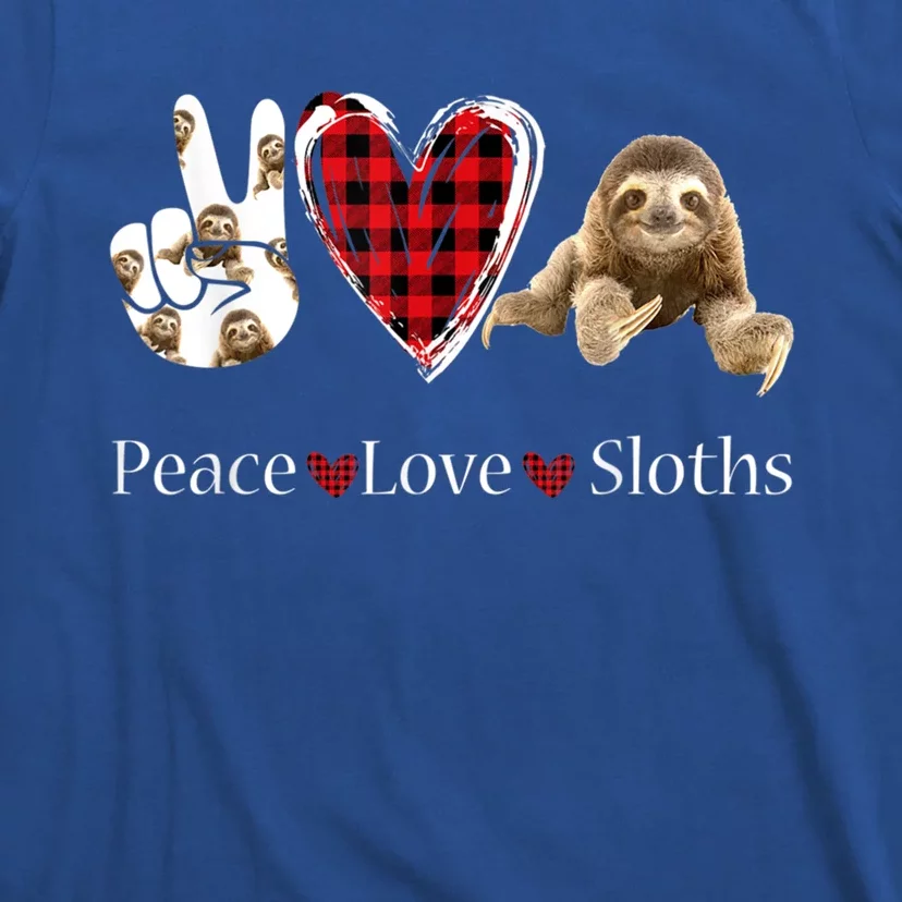 Peace Love Sloths Gift Sloths Lover Gift Cute Gift T-Shirt