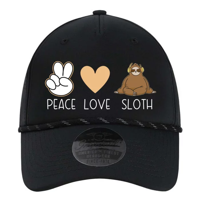 Peace Love Sloth Sloths Lover Cool Gift Performance The Dyno Cap