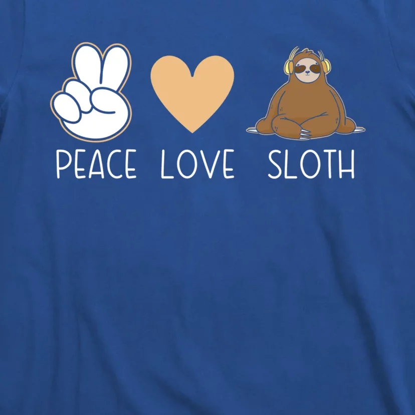 Peace Love Sloth Sloths Lover Cool Gift T-Shirt