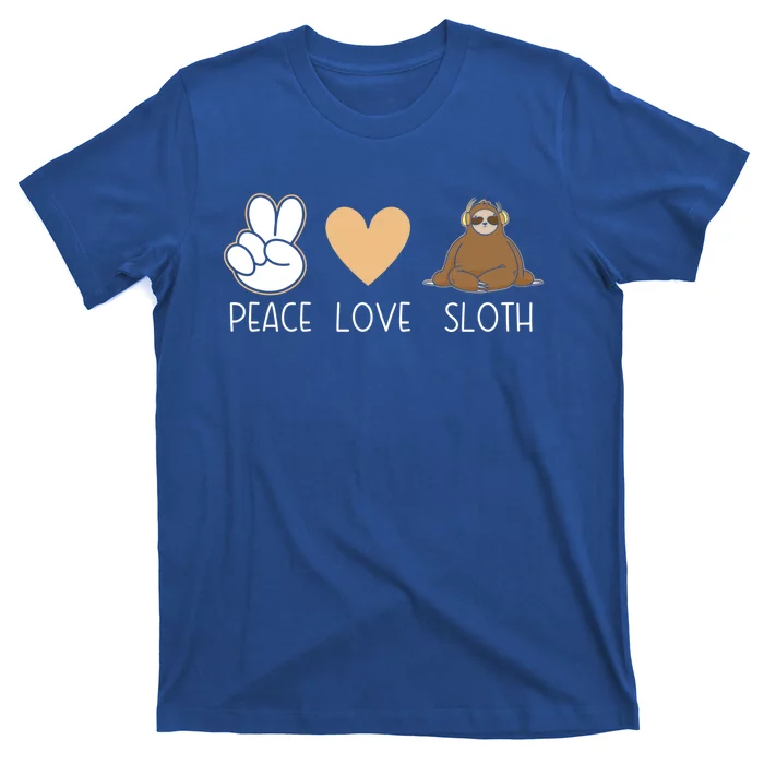 Peace Love Sloth Sloths Lover Cool Gift T-Shirt