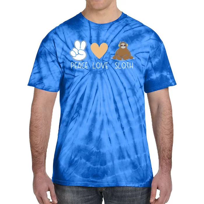 Peace Love Sloth Sloths Lover Cool Gift Tie-Dye T-Shirt