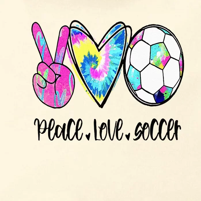 Peace Love Soccer Tie Dye Cute Soccer Lovers Zip Tote Bag