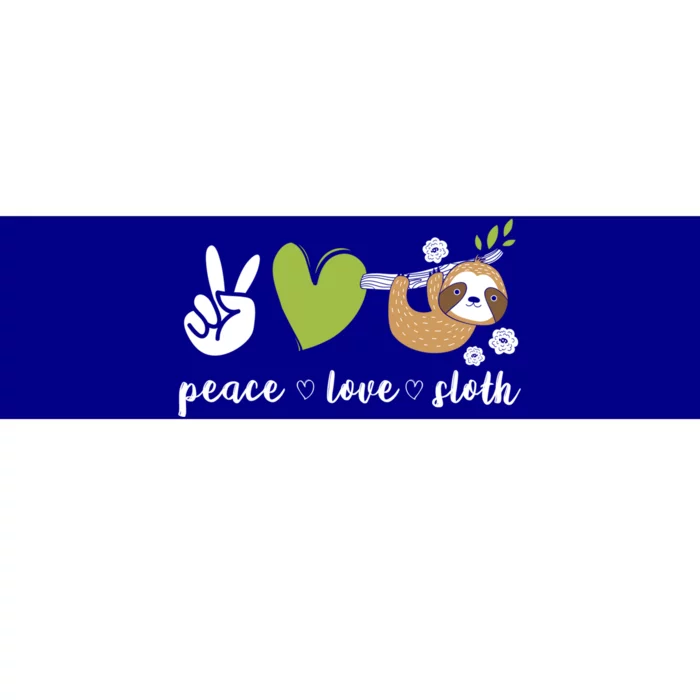 Peace Love Sloth Cool Gift Bumper Sticker