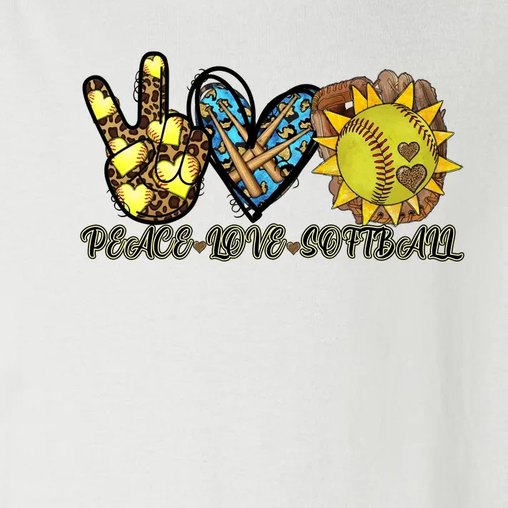 Peace Love Softball Cool Design Toddler Long Sleeve Shirt