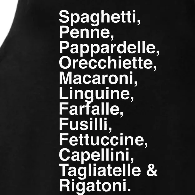 Pasta LoverS Spaghetti Penne Macaronifun Foodie Ladies Tri-Blend Wicking Tank