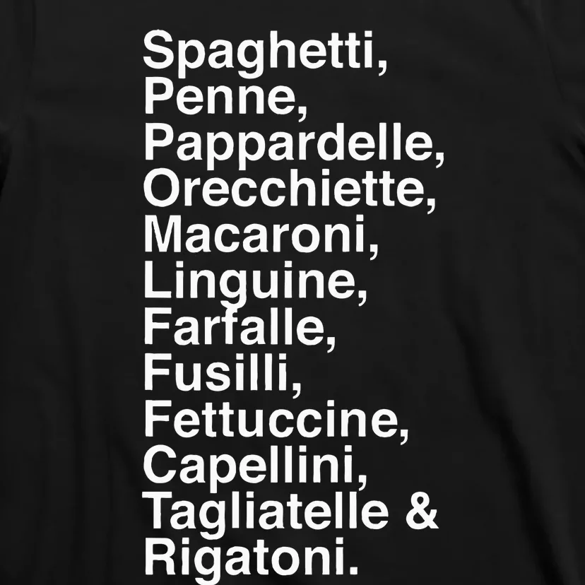 Pasta LoverS Spaghetti Penne Macaronifun Foodie T-Shirt