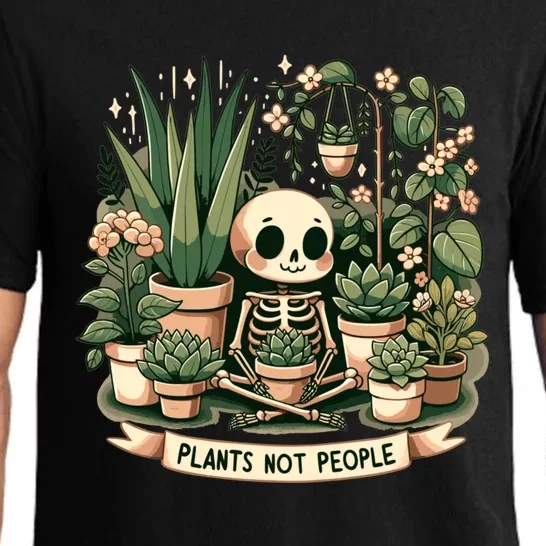 Plant Lover Skeleton Design Plants Not People Pajama Set