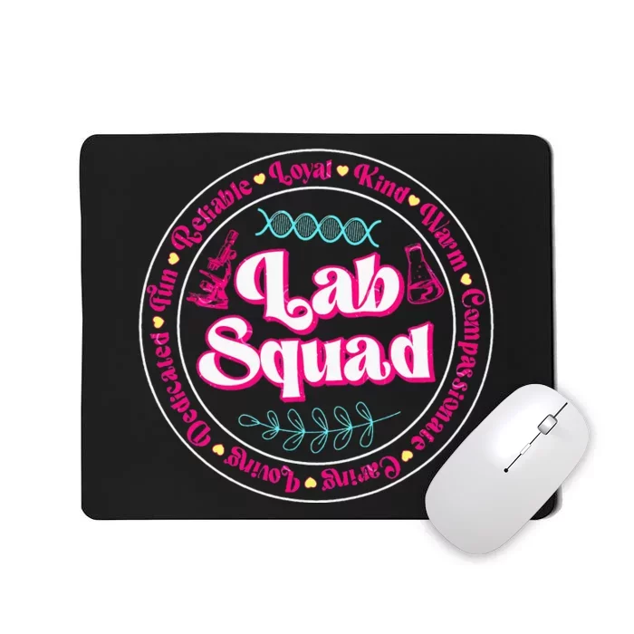 Pink Lab Squad Lab Scientist Microbiologist Mousepad