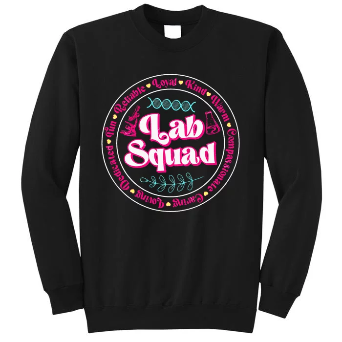 Pink Lab Squad Lab Scientist Microbiologist Tall Sweatshirt