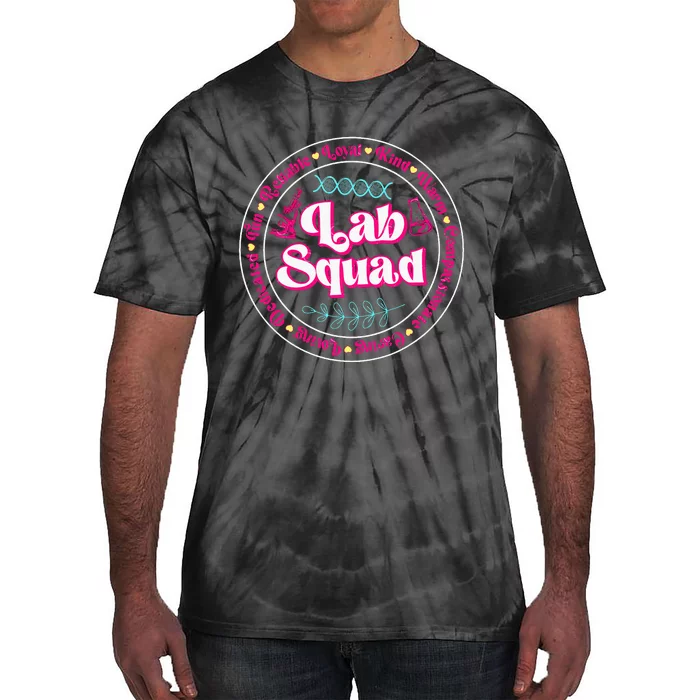 Pink Lab Squad Lab Scientist Microbiologist Tie-Dye T-Shirt