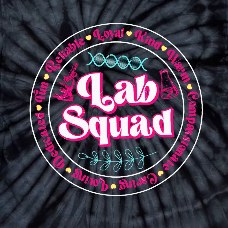 Pink Lab Squad Lab Scientist Microbiologist Tie-Dye T-Shirt