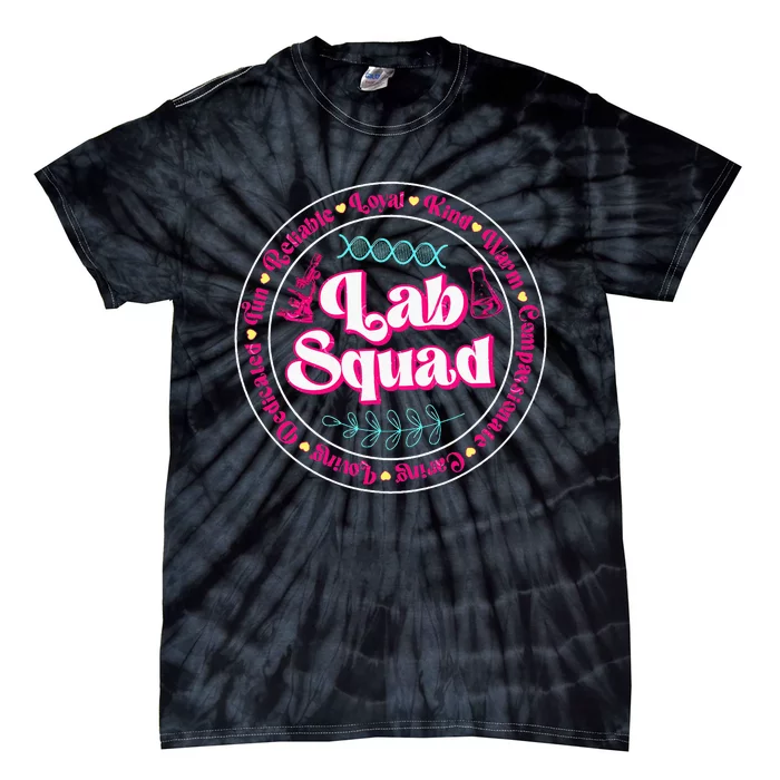 Pink Lab Squad Lab Scientist Microbiologist Tie-Dye T-Shirt