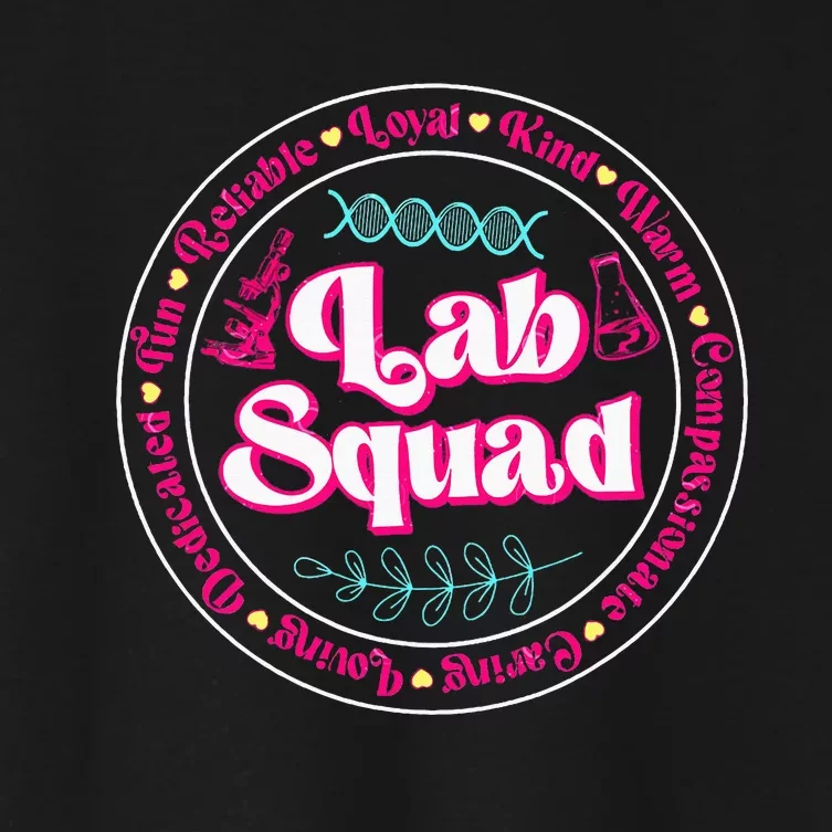 Pink Lab Squad Lab Scientist Microbiologist Women's Crop Top Tee