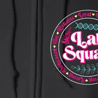 Pink Lab Squad Lab Scientist Microbiologist Full Zip Hoodie