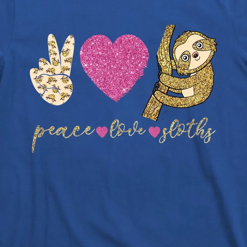 Peace Love Sloths Funny Sloths Lovely Gift T-Shirt