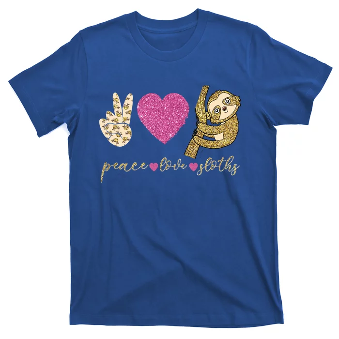 Peace Love Sloths Funny Sloths Lovely Gift T-Shirt