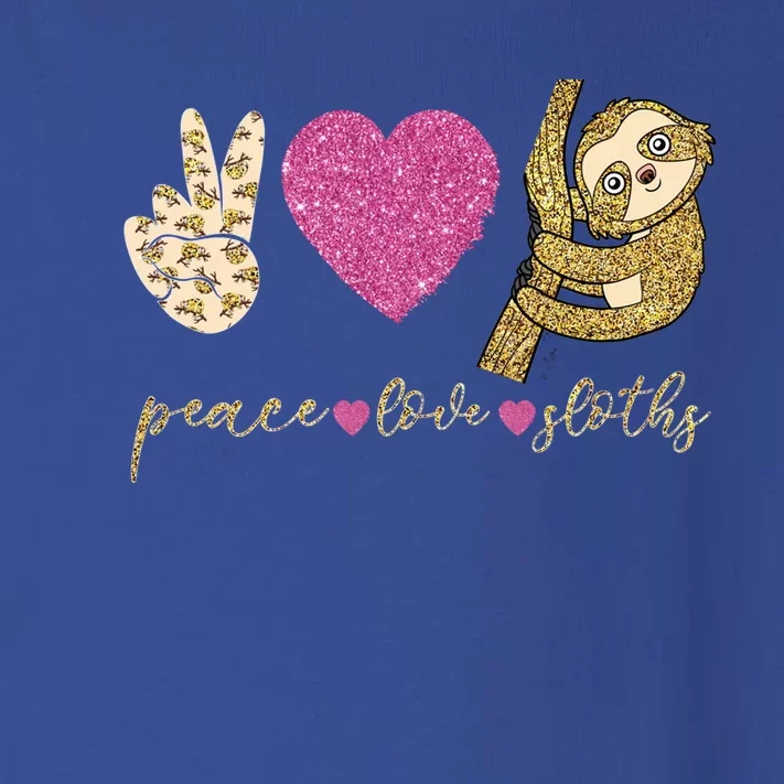 Peace Love Sloths Funny Sloths Lovely Gift Toddler Long Sleeve Shirt