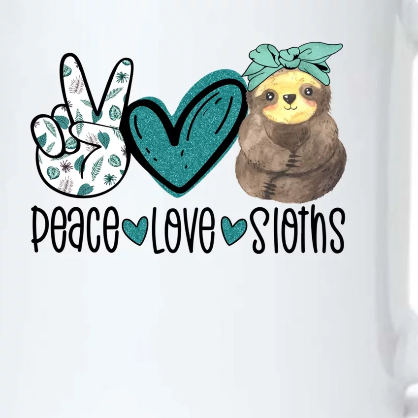 Peace Love Sloths Funny Sloths Lover Pet Lover Cute Mom Tee Gift Black Color Changing Mug