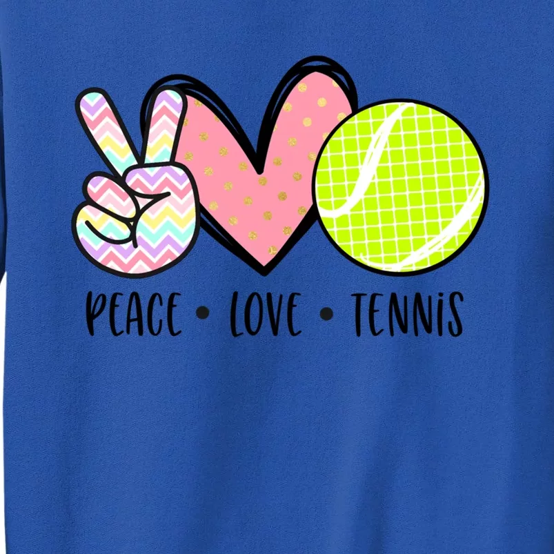 Peace Love Tennis Cute Design Teen Little Girl Meaningful Gift Sweatshirt