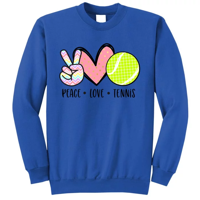 Peace Love Tennis Cute Design Teen Little Girl Meaningful Gift Sweatshirt