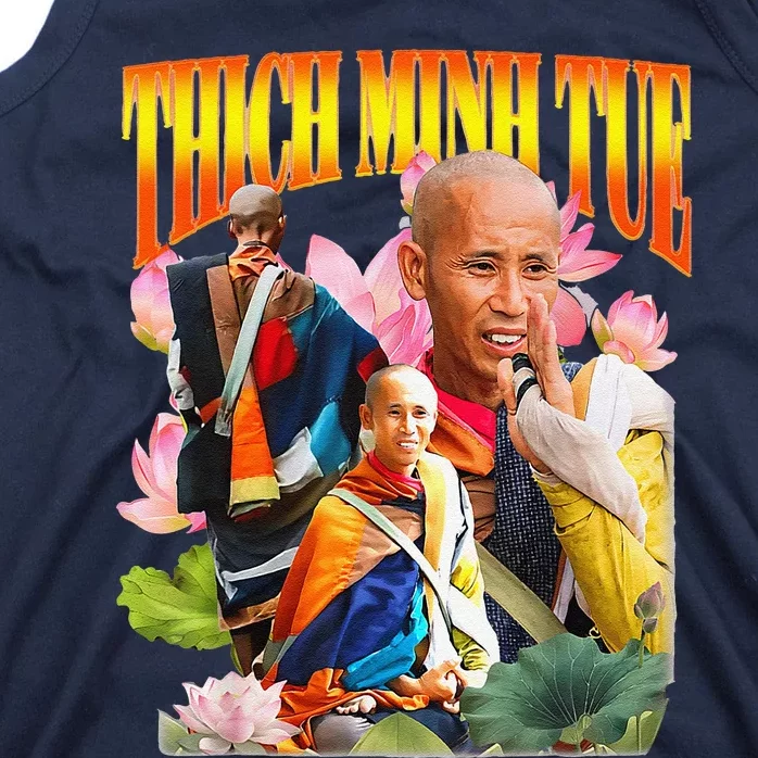 Peace Lotus Thich Minh Tue Buddha Vietnam Buddha Tank Top