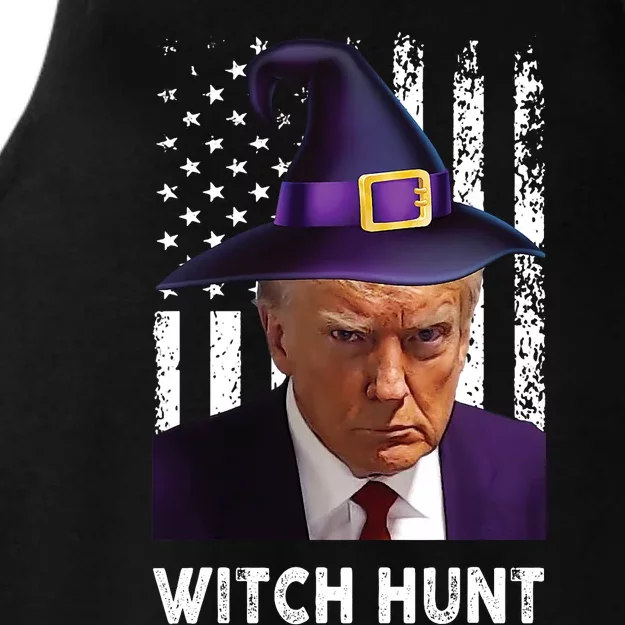 President Legend Trump 2024 Mugshot Halloween Witch Hunt Ladies Tri-Blend Wicking Tank