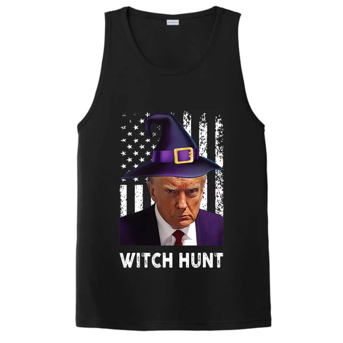 President Legend Trump 2024 Mugshot Halloween Witch Hunt Performance Tank